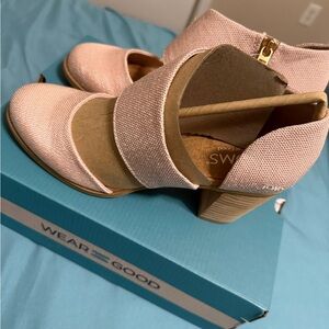 TOMS Blush Pink Heeled Sandals
